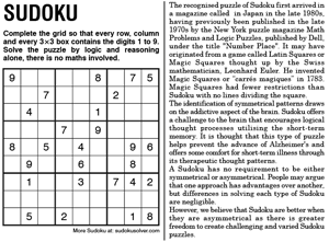 Prize Sudoku